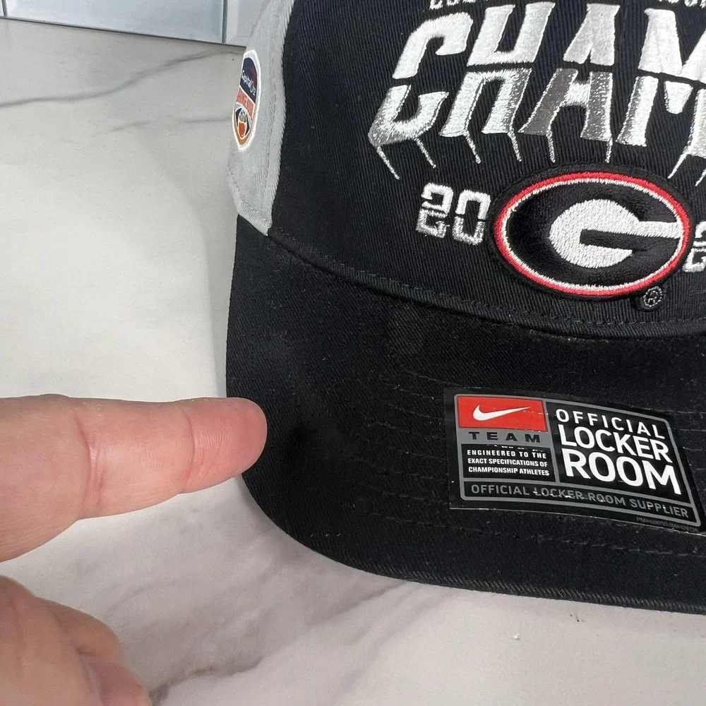 Georgia Bulldogs Hat Cap Snap Back NCAA‎ Football Champs 2023 Nike Mens